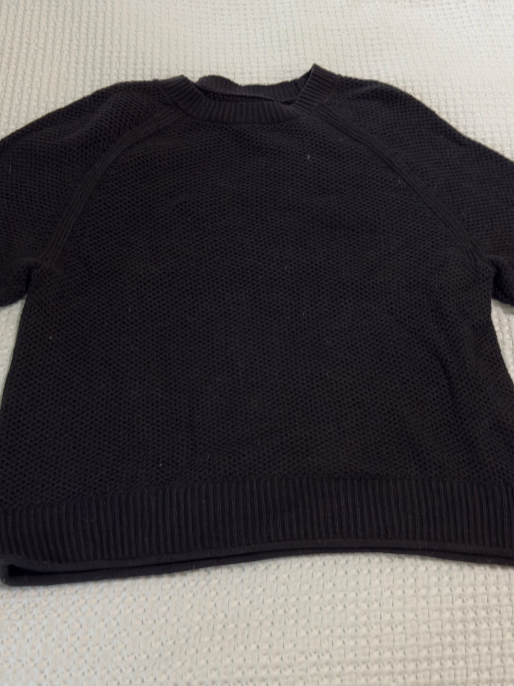 Black Crewneck Knit Sweater